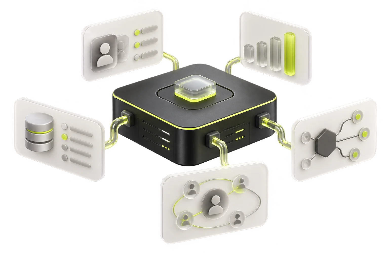 Connected brokerage operations around a central platform